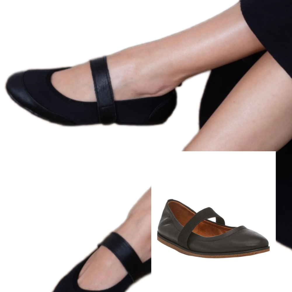 LUCKY BRAND "Walnen" Genuine Leather Mary-Jane Ballet Flats